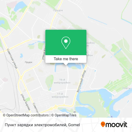 Пункт зарядки электромобилей map