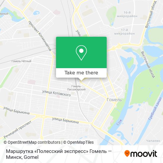 Маршрутка «Полесский экспресс» Гомель — Минск map