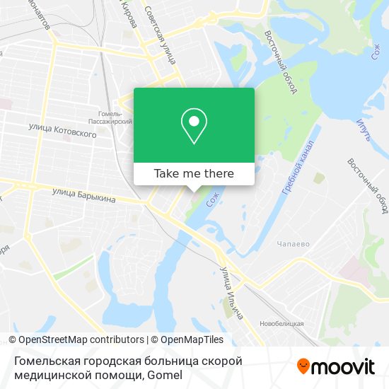 Гомельская городская больница скорой медицинской помощи map