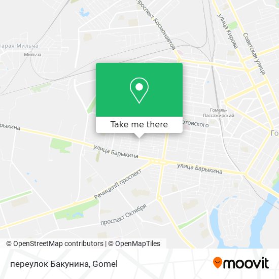 переулок Бакунина map