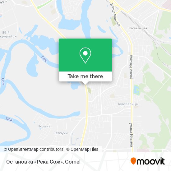 Остановка «Река Сож» map