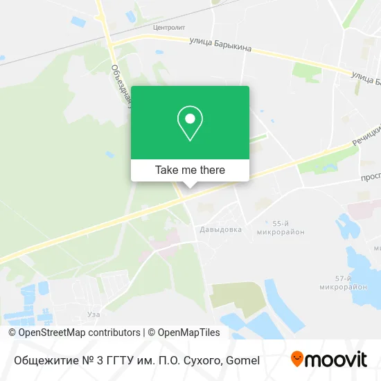 Общежитие № 3 ГГТУ им. П.О. Сухого map
