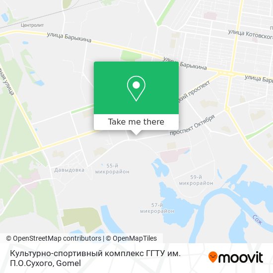 Культурно-спортивный комплекс ГГТУ им. П.О.Сухого map