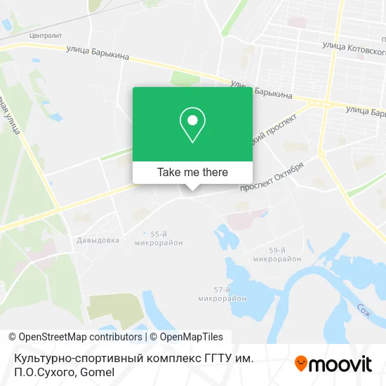 Культурно-спортивный комплекс ГГТУ им. П.О.Сухого map