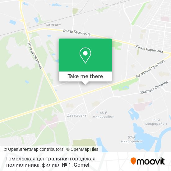 Гомельская центральная городская поликлиника, филиал № 1 map