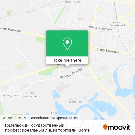 Гомельский Государственный профессиональный лицей торговли map