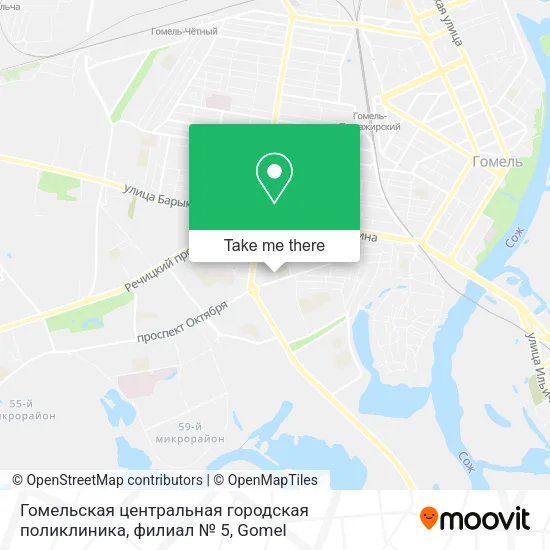 Гомельская центральная городская поликлиника, филиал № 5 map