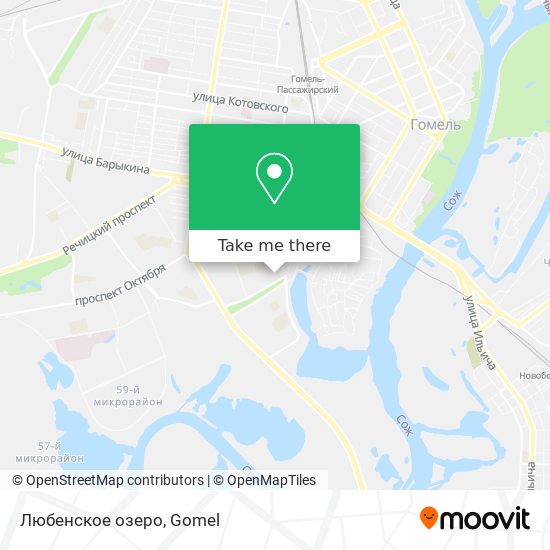 Любенское озеро map