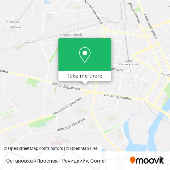Остановка «Проспект Речицкий» map
