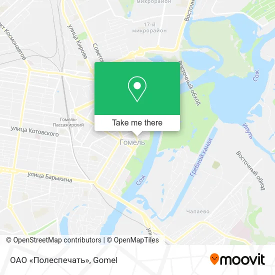 ОАО «Полеспечать» map