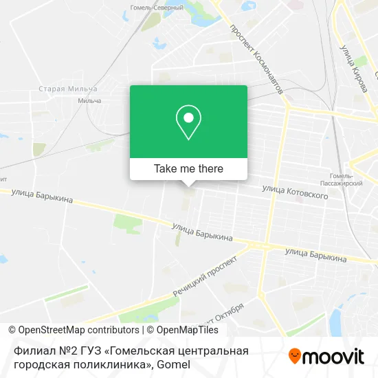 Филиал №2 ГУЗ «Гомельская центральная городская поликлиника» map