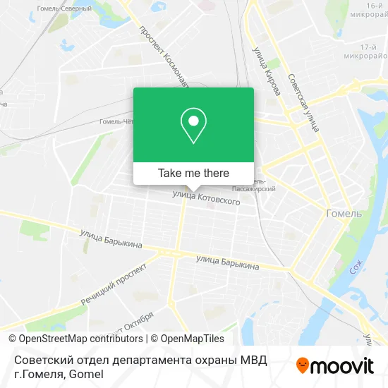 Советский отдел департамента охраны МВД г.Гомеля map
