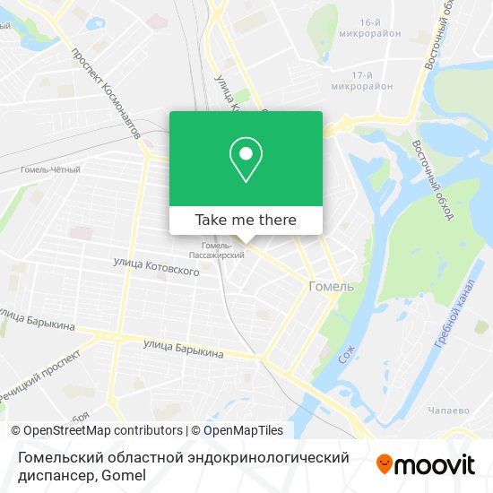 Гомельский областной эндокринологический диспансер map