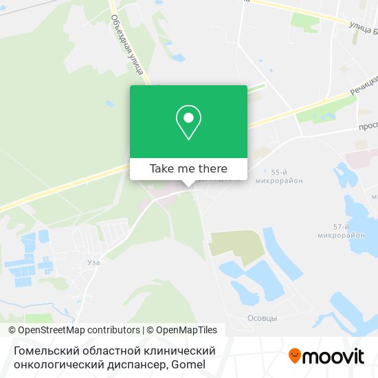 Гомельский областной клинический онкологический диспансер map