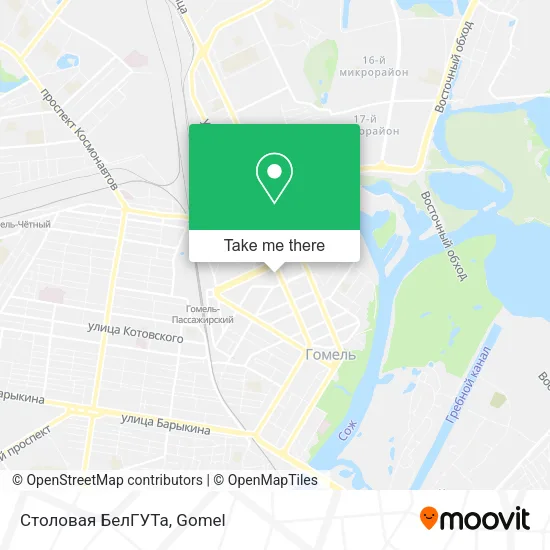 Столовая БелГУТа map
