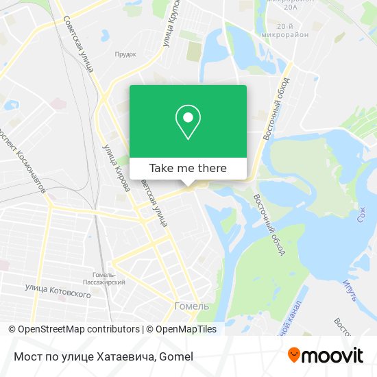 Мост по улице Хатаевича map