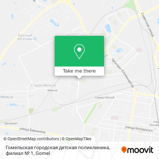 Гомельская городская детская поликлиника, филиал № 1 map