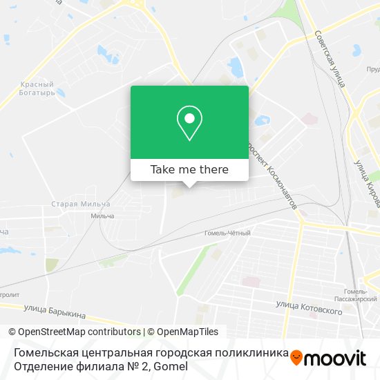 Гомельская центральная городская поликлиника Отделение филиала № 2 map