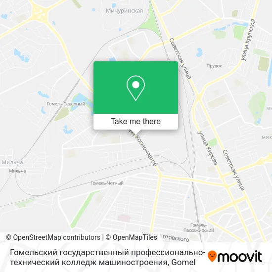 Гомельский государственный профессионально-технический колледж машиностроения map