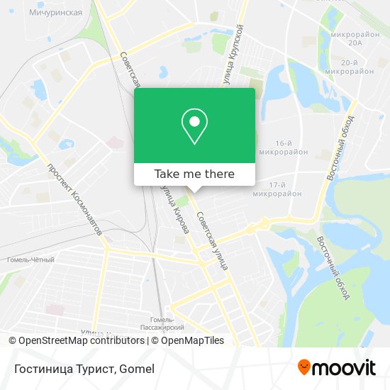 Гостиница Турист map