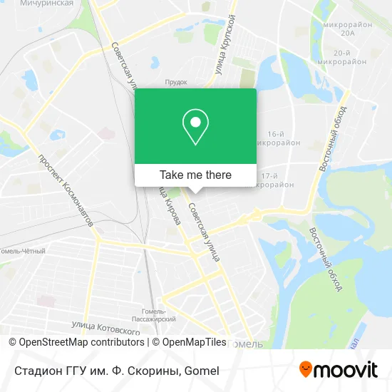 Стадион ГГУ им. Ф. Скорины map