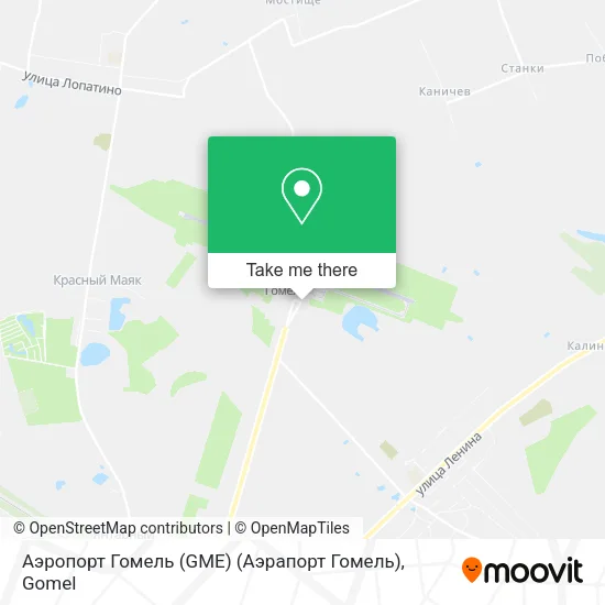 Аэропорт Гомель (GME) (Аэрапорт Гомель) map