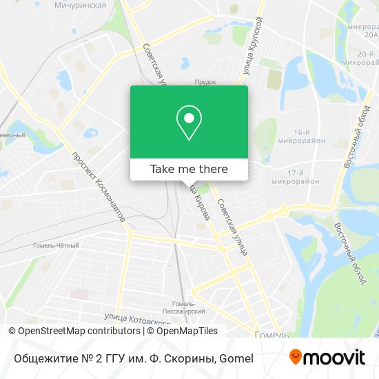 Общежитие № 2 ГГУ им. Ф. Скорины map