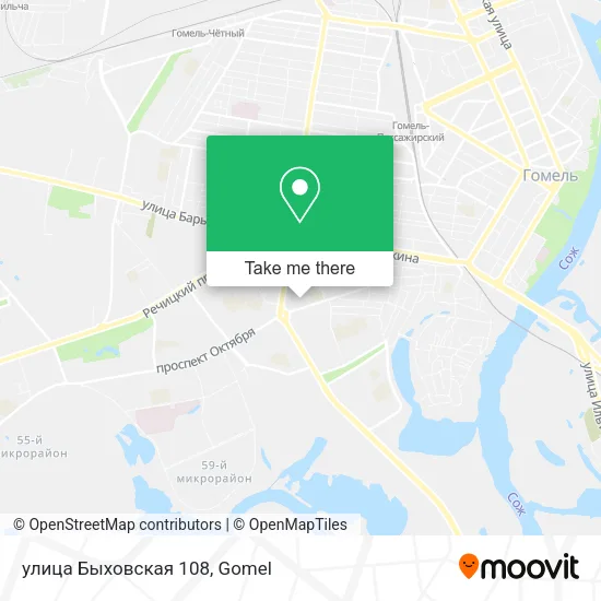 улица Быховская 108 map
