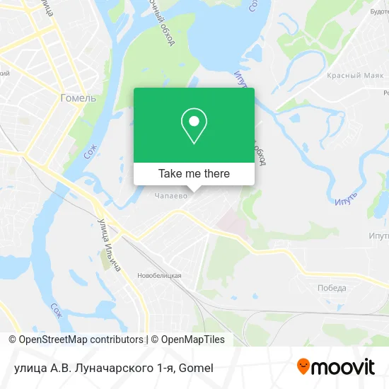 улица А.В. Луначарского 1-я map