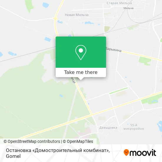 Остановка «Домостроительный комбинат» map