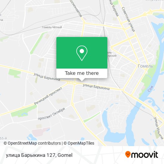 улица Барыкина 127 map