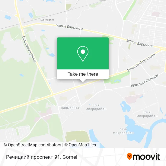 Речицкий проспект 91 map