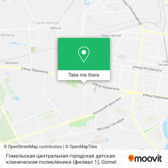 Гомельская центральная городская детская клиническая поликлиника (филиал 1) map