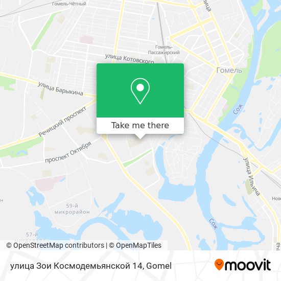 улица Зои Космодемьянской 14 map