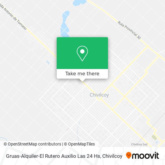 Mapa de Gruas-Alquiler-El Rutero Auxilio Las 24 Hs