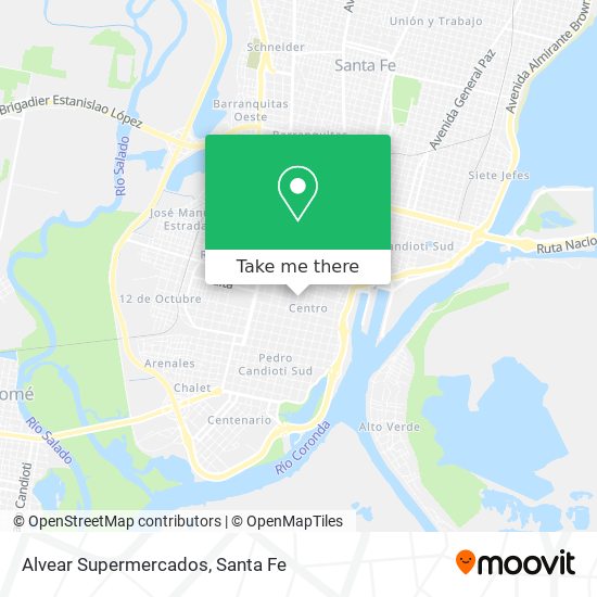 Alvear Supermercados map