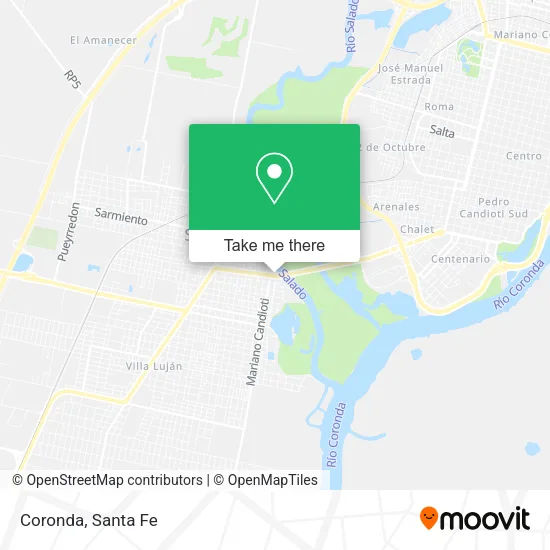 Coronda map