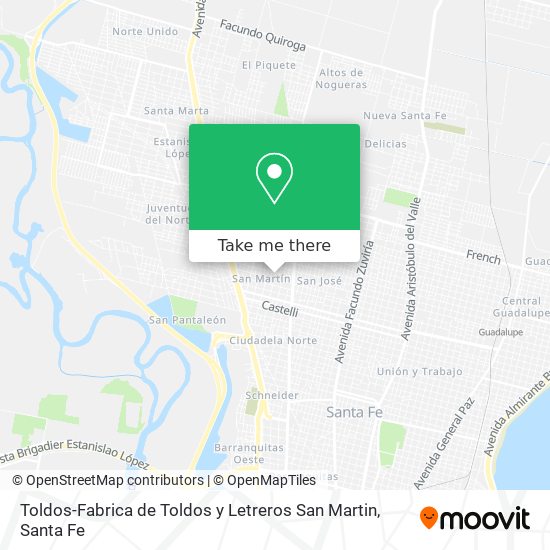 Mapa de Toldos-Fabrica de Toldos y Letreros San Martin