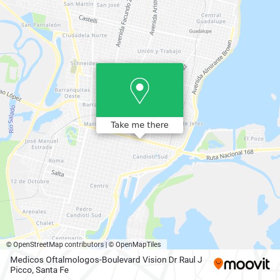 Mapa de Medicos Oftalmologos-Boulevard Vision Dr Raul J Picco