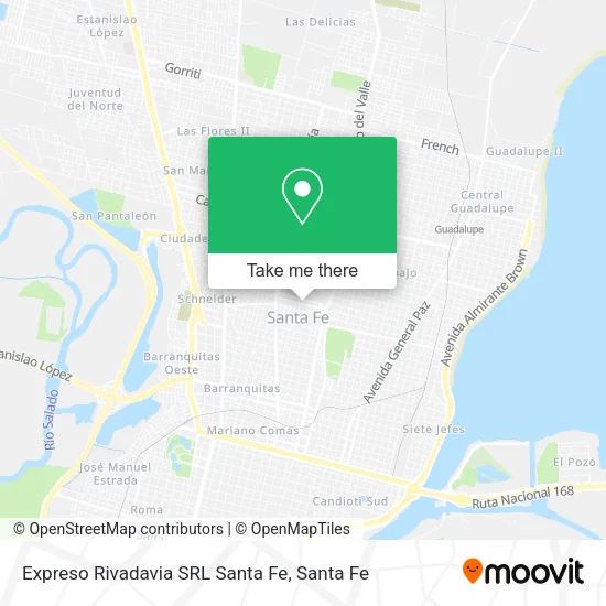 Mapa de Expreso Rivadavia SRL Santa Fe