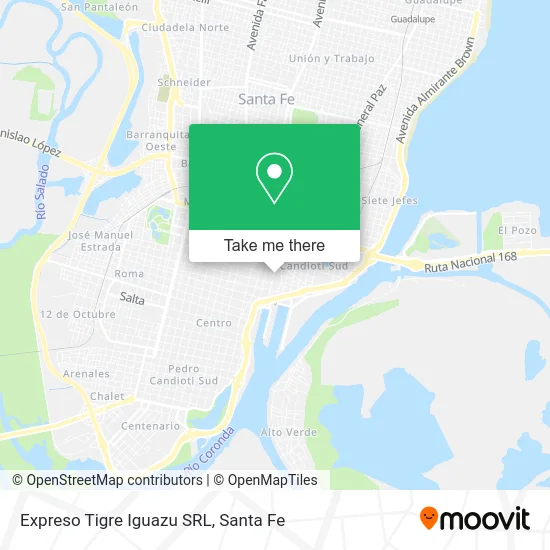 Expreso Tigre Iguazu SRL map