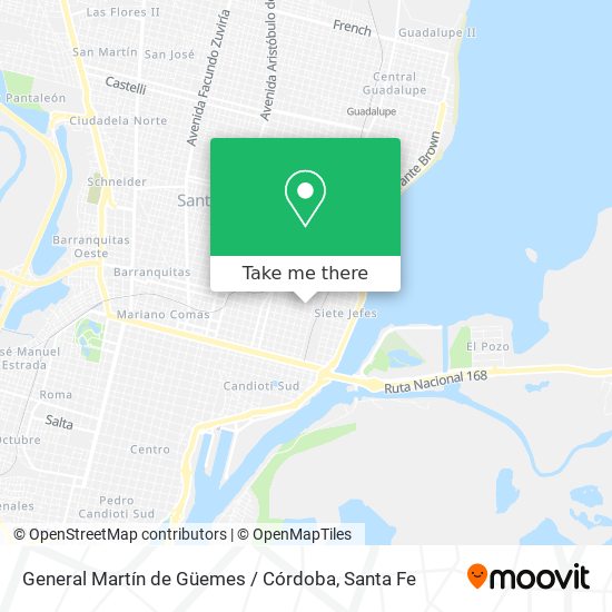 General Martín de Güemes / Córdoba map