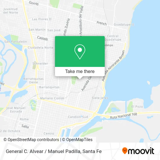 General C. Alvear / Manuel Padilla map