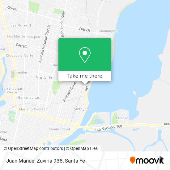 Juan Manuel Zuviría 938 map