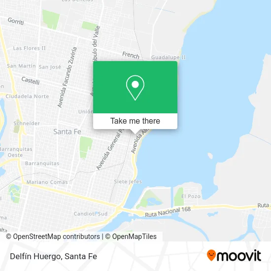 Delfín Huergo map