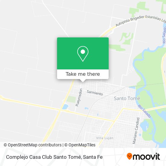 Complejo Casa Club Santo Tomé map