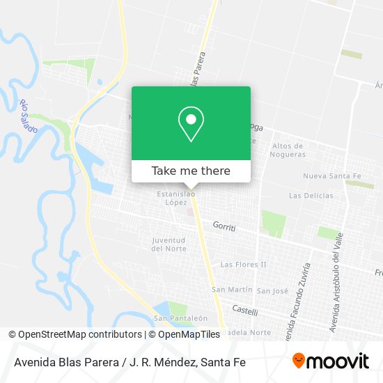 Mapa de Avenida Blas Parera / J. R. Méndez