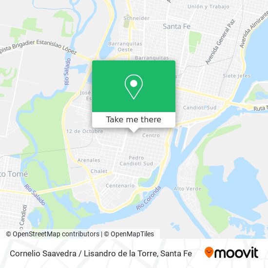 Cornelio Saavedra / Lisandro de la Torre map