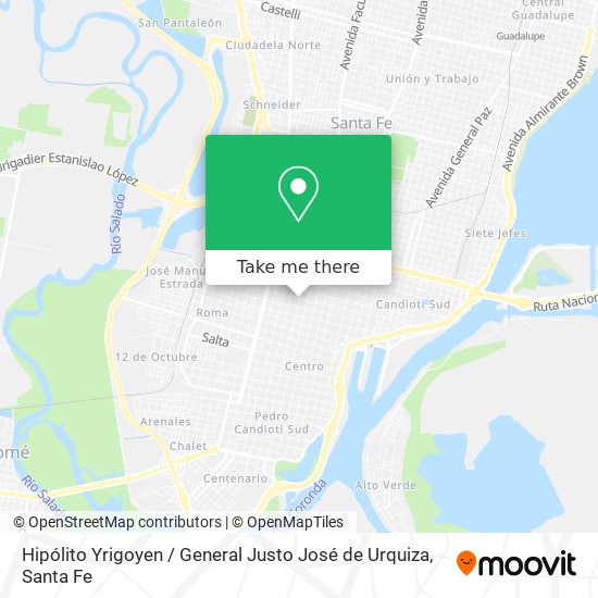 Hipólito Yrigoyen / General Justo José de Urquiza map