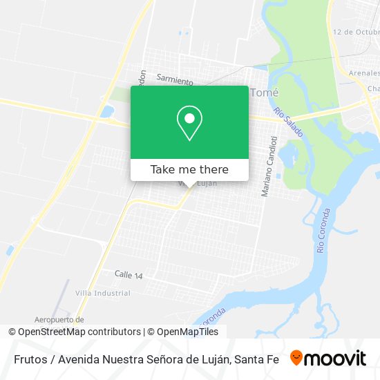 Mapa de Frutos / Avenida Nuestra Señora de Luján